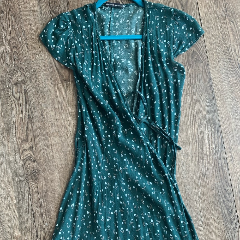 brandy melville green dress